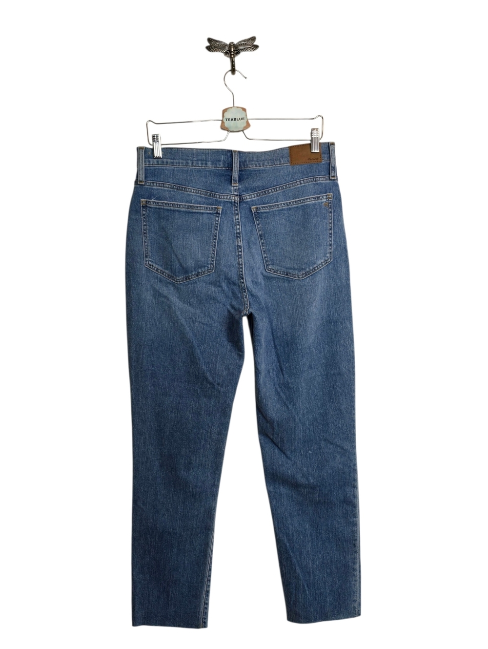 Madewell The Perfect Vintage Jean Size 29 Distressed Straight Leg Raw Hem M9244 - Picture 3 of 12